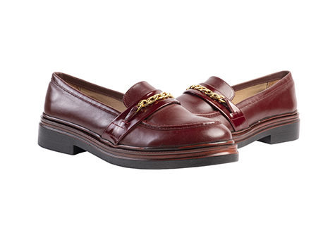 Mocasín para mujer en Cuero color VINOTINTO, referencia DM2H