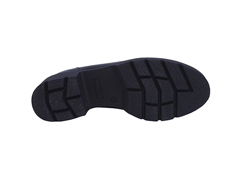 Mocasín para mujer en Cuero color NEGROxGRIS, referencia FR2K