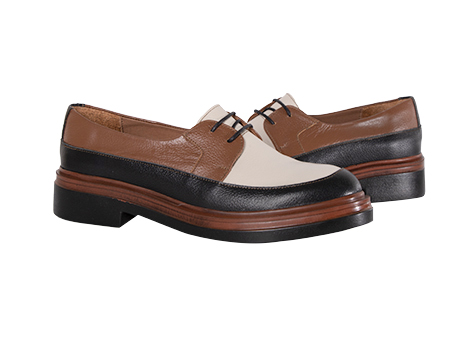Zapatos de amarrar para mujer en Cuero color NEGRO, referencia DM4E